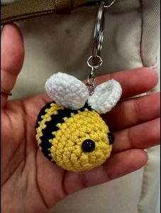 Crochet Bee Keychain
