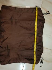 Women's Brown Strapless Corset Top