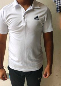 Adidas White Polo T-Shirt