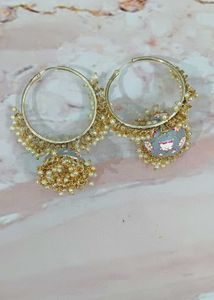 Designer Jhumka Hoop Earrings