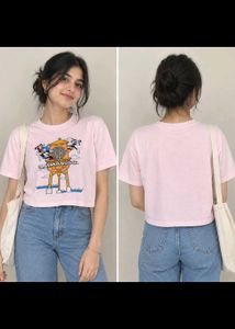 FYK Baby Pink cropped top