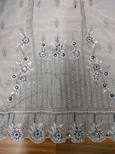 Unstitched Beautiful Mirror Cutwork Suit