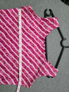 Pink Striped Kurta