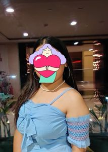 Stylish Blue Off-Shoulder Top