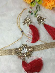 multi designer antic  lock silk handmade naick ear