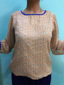 Printed Chiffon Top