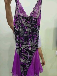 Women's Purple Floral Nightgown