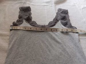 Grey Lace Trim Camisole Top