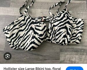 Zebra Print Bikini Top with bottom
