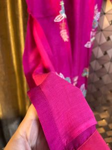 Embroidered Magenta Kurta set