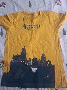 Yellow Hogwarts Graphic T-Shirt