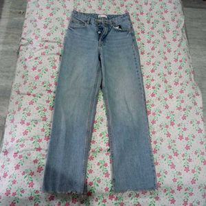Zara Light Wash Wide Leg Jeans