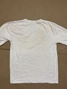 H&amp;M white solid oversized t-shirts