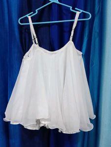 Elegant White Layered Camisole Top