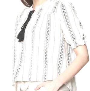 Only - Women’s Boho Striped Cotton Top