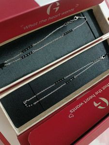Pure 925 Silver Midnight Beads Anklet