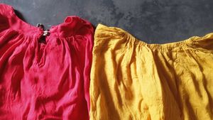 Combo of two,Boho Yellow Tunic Top