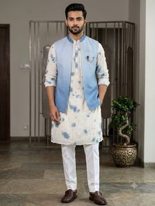 Men's Kurta Set with Nehru Jacket