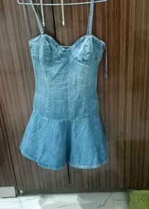 ZARA Denim Fit & Flare Dress