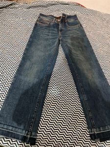 Women's Wide Leg Blue Denim Jeans