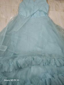 Elegant Blue Girls Party Dress