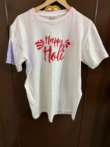 Happy Holi White T Shirt