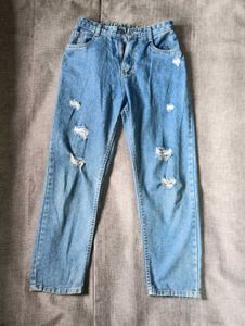 denim striped jean | women