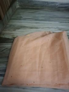 Peach Embellished Dupatta
