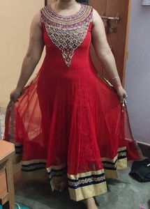 Gown With Legging and Dupatta