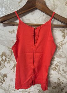 Orange Backless Top
