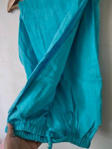 Blue Cotton Trouser For Kurti