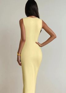 Elegant Ruched yellow Dress