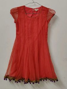 Beautiful Coral Ethnic Gown