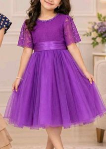 Stunning Purple Girls Party Dress