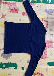 Elegant Navy Blue Embellished Top