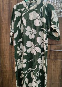 Green Floral Print Palazzo Pants