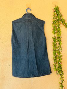 Sleeveless Denim Tunic Top