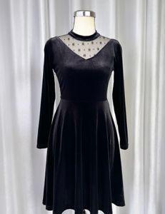 Korean Autumn Velvet Dress