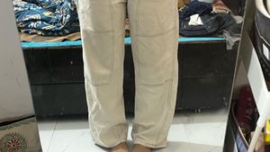 Cream Cargo Pants