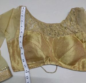Beautiful Backless Golden Color Blouse
