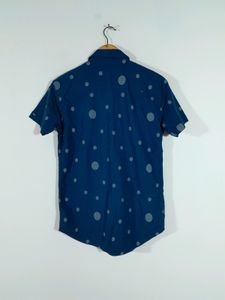 Navy Blue Polka Dotted Shirt (Men's)