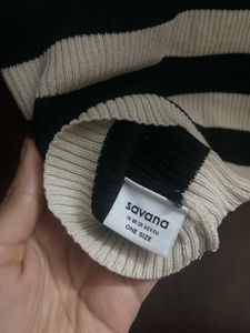 Striped Ribbed Knit Camisole Top