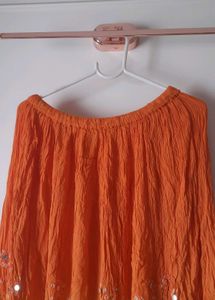 Unused Pure Bandhani Crush stretchable Skirt