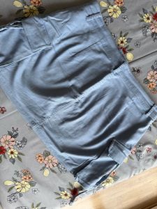 Light Blue Cargo Mini Skirt