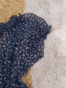 Chic Floral Smocked Top