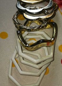 kids Chunky Gold & White Bangles Set