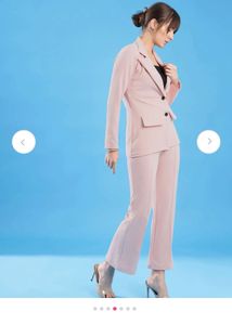 Stylish Pink Blazer &amp; Trouser Set
