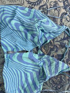 Abstract Print Halter Top