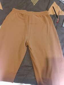 Women's Peach Joggers with White Accents