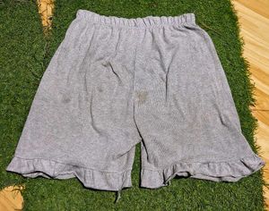 Grey Ruffle Shorts